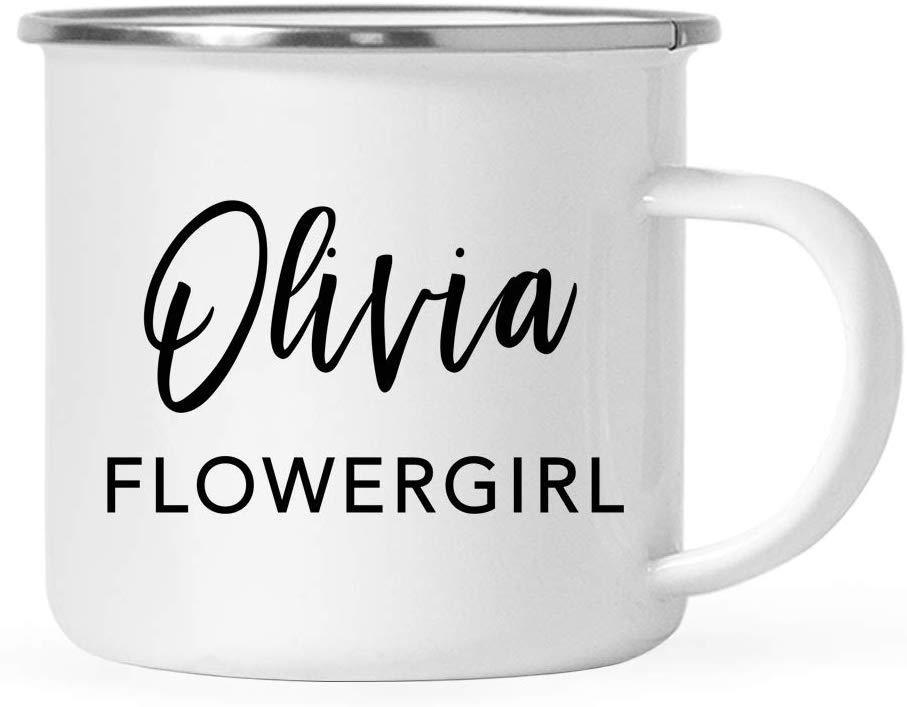 Personalized Wedding Party Campfire Mug Gift Flowergirl Olivia-Set of 1-Andaz Press-