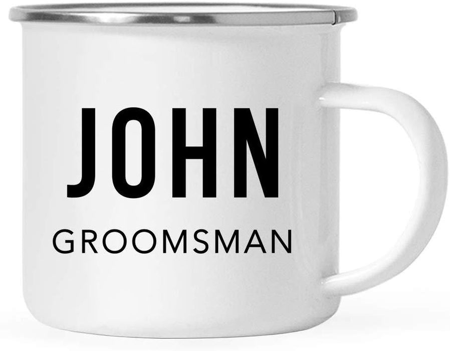 Personalized Wedding Party Campfire Mug Gift John Groomsman-Set of 1-Andaz Press-