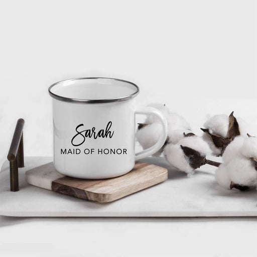 Personalized Wedding Party Campfire Mug Gift Maid of Honor Sarah-Set of 1-Andaz Press-