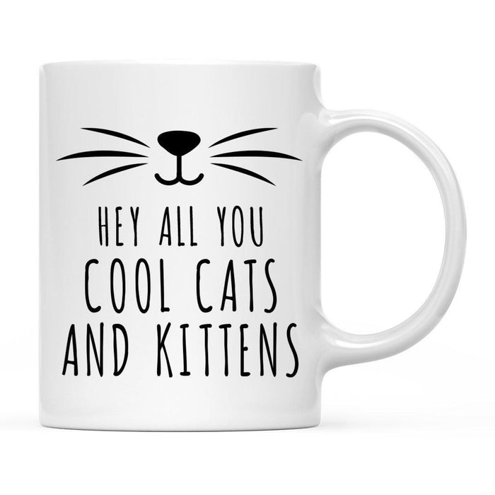 Pink Cat Svg Ceramic Coffee Mug-Set of 1-Andaz Press-Cool Cats-