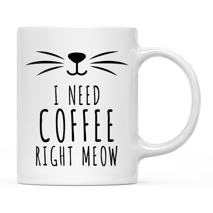 Pink Cat Svg Ceramic Coffee Mug-Set of 1-Andaz Press-Right Meow-