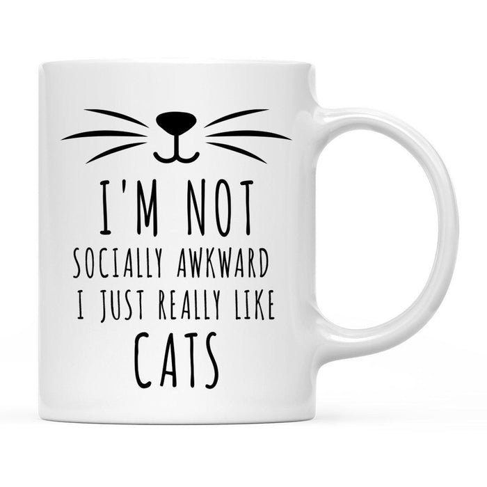 Pink Cat Svg Ceramic Coffee Mug-Set of 1-Andaz Press-Socially-