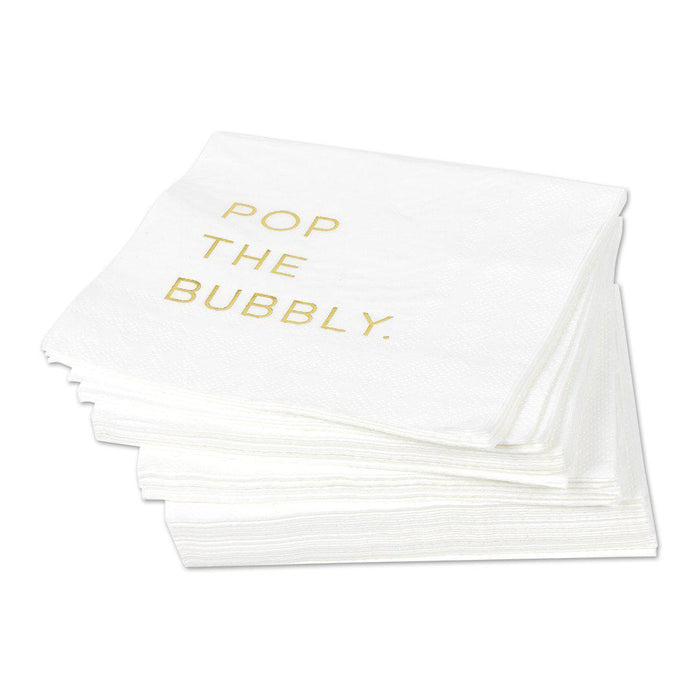 Pop the Bubbly Funny Cocktail Napkins-Set of 50-Andaz Press-