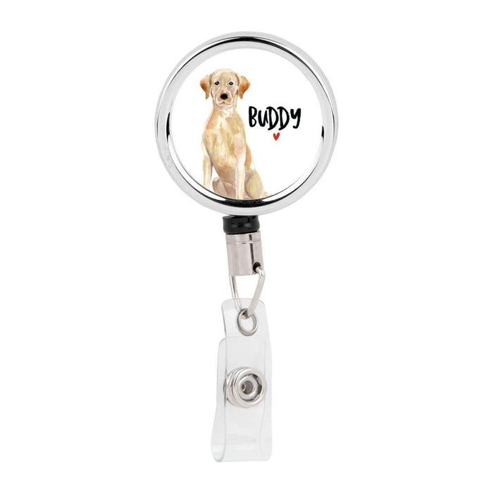 Retractable Badge Reel Holder with Clip, Custom Name Pet Dog Lover Collection 2, German Shepherd | Andaz Press