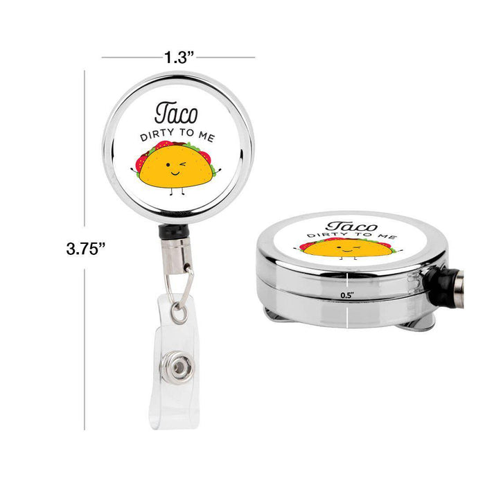 Koyal Wholesale Retractable Badge Reel Holder With Clip, Will Give Medical  Advice For Tacos, Funny Food Pun Anime