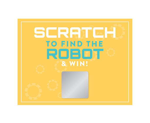 Robot Birthday Games & Activities, Scratch Off Winner Game Cards-Set of 30-Andaz Press-