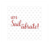 Sail Away Nautical Birthday Square Gift Labels-Set of 40-Andaz Press-Let's Sail-abrate-