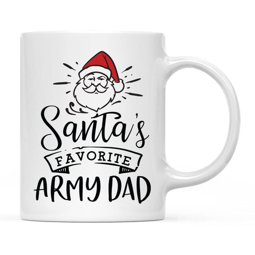 Santa Favorite Mom Dad Ceramic Coffee Mug-Set of 1-Andaz Press-Army Dad-