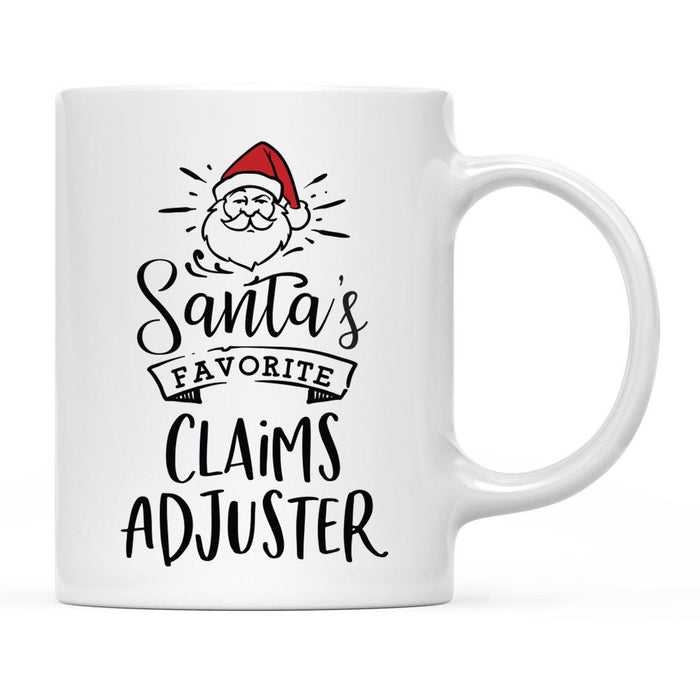 Santa's Favorite Careers Coffee Mug Collection 1-Set of 1-Andaz Press-Claims Adjuster-