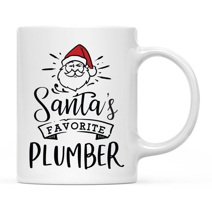 Santa's Favorite Careers Coffee Mug Collection 2-Set of 1-Andaz Press-Plumber-