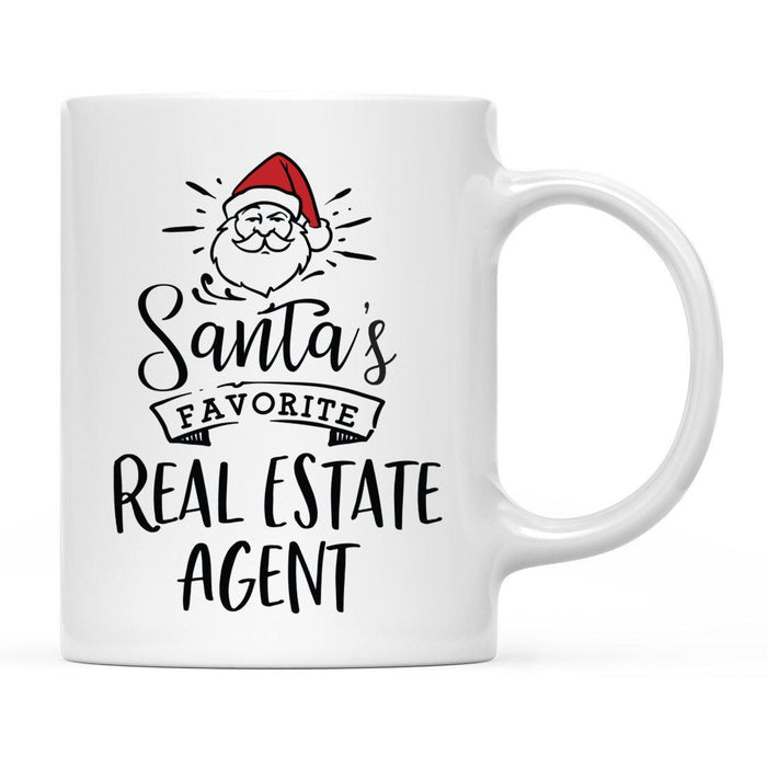 Santa's Favorite Careers Coffee Mug Collection 2-Set of 1-Andaz Press-Real Estate Agent-