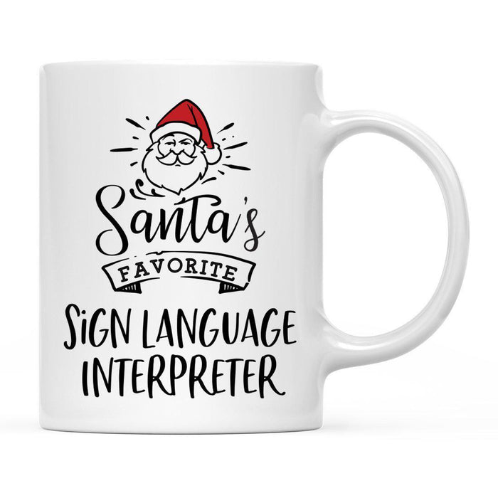 Santa's Favorite Careers Coffee Mug Collection 2-Set of 1-Andaz Press-Sign Language Interpreters-