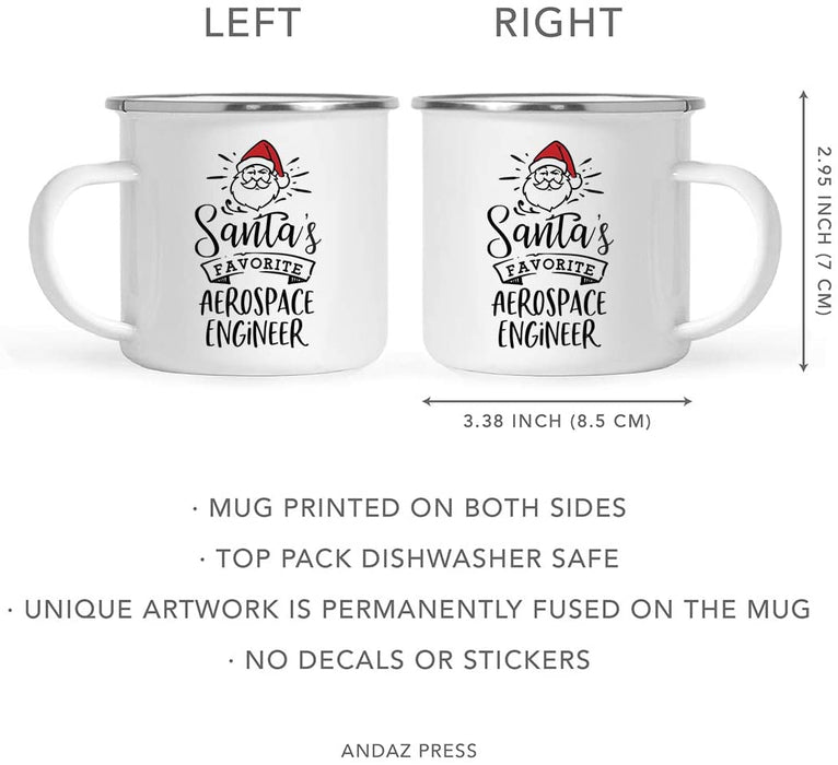 Santa's Favorite Engineer Campfire Mug Collection-Set of 1-Andaz Press-Aerospace Engineer-