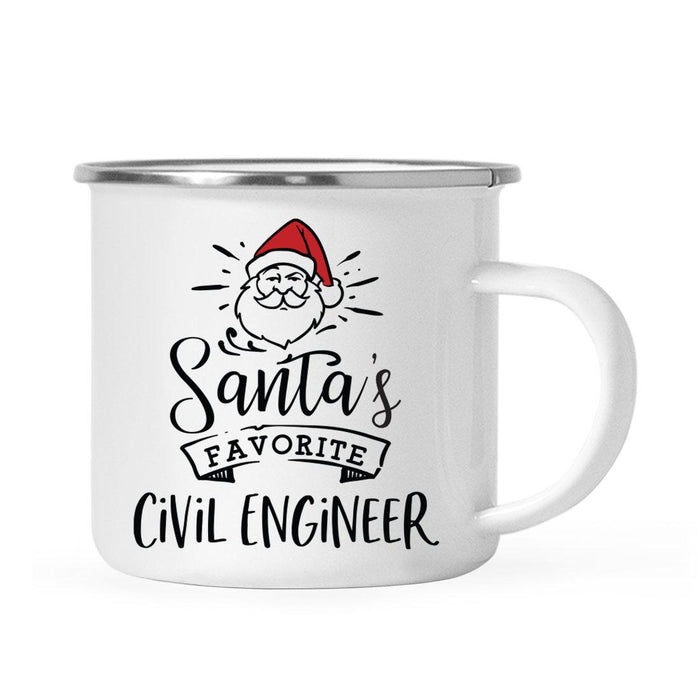 Santa's Favorite Engineer Campfire Mug Collection-Set of 1-Andaz Press-Civil Engineer-