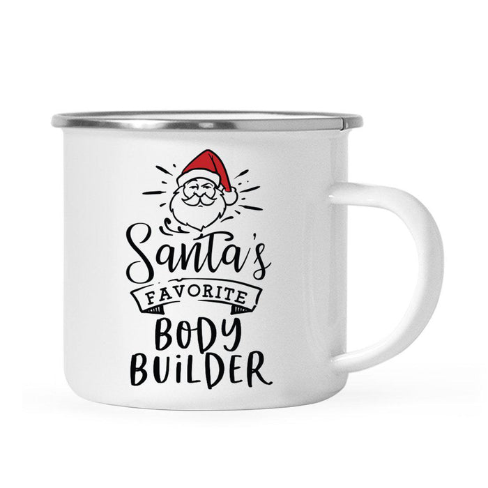 Santa's Favorite Gym Fitness Campfire Mug Collection-Set of 1-Andaz Press-Body Builder-