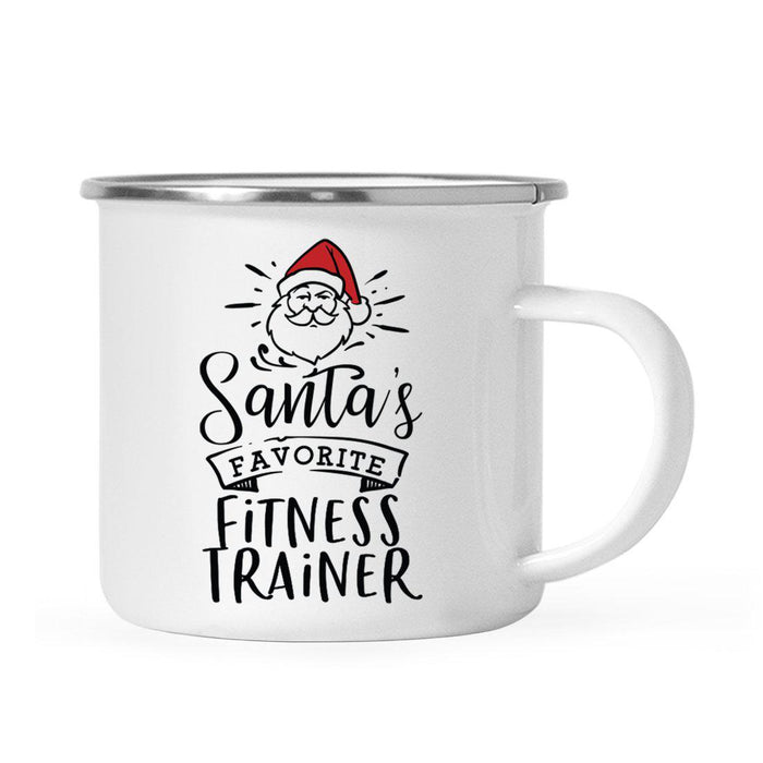 Santa's Favorite Gym Fitness Campfire Mug Collection-Set of 1-Andaz Press-Fitness Trainer-