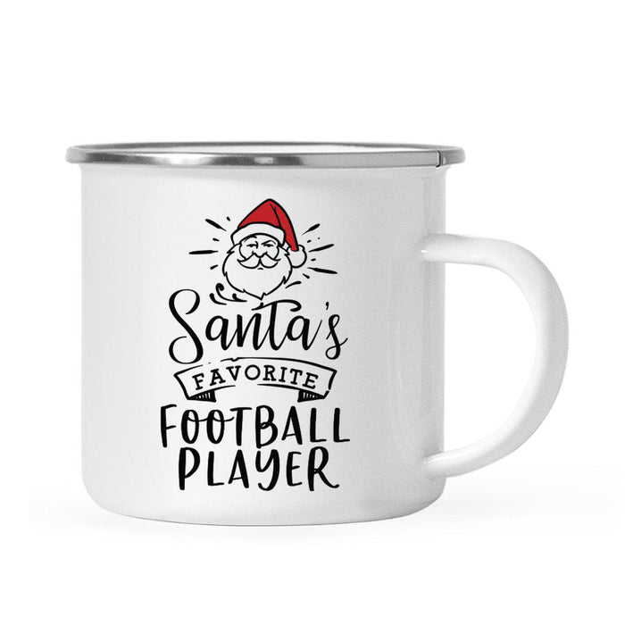 Santa's Favorite Gym Fitness Campfire Mug Collection-Set of 1-Andaz Press-Football Player-