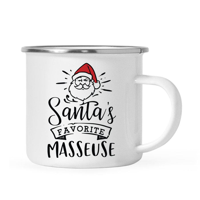 Santa's Favorite Gym Fitness Campfire Mug Collection-Set of 1-Andaz Press-Masseuse-