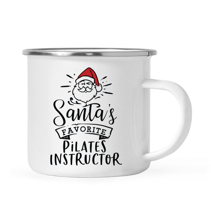 Santa's Favorite Gym Fitness Campfire Mug Collection-Set of 1-Andaz Press-Pilates Instructor-