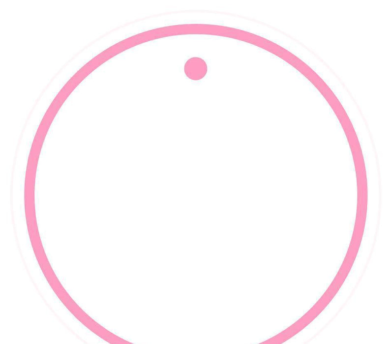 Solid Color Circle Blank Gift Tags-Set of 24-Andaz Press-Bubblegum Pink-