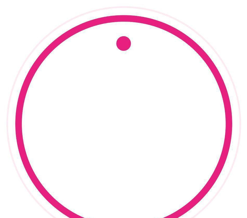 Solid Color Circle Blank Gift Tags-Set of 24-Andaz Press-Fuchsia-