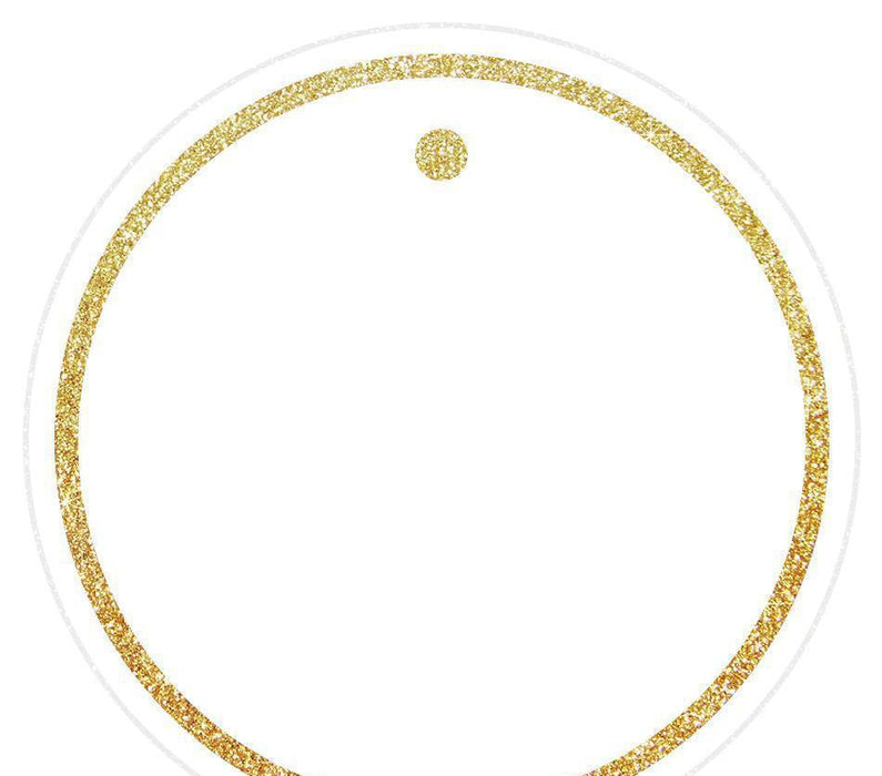 Solid Color Circle Blank Gift Tags-Set of 24-Andaz Press-Gold-