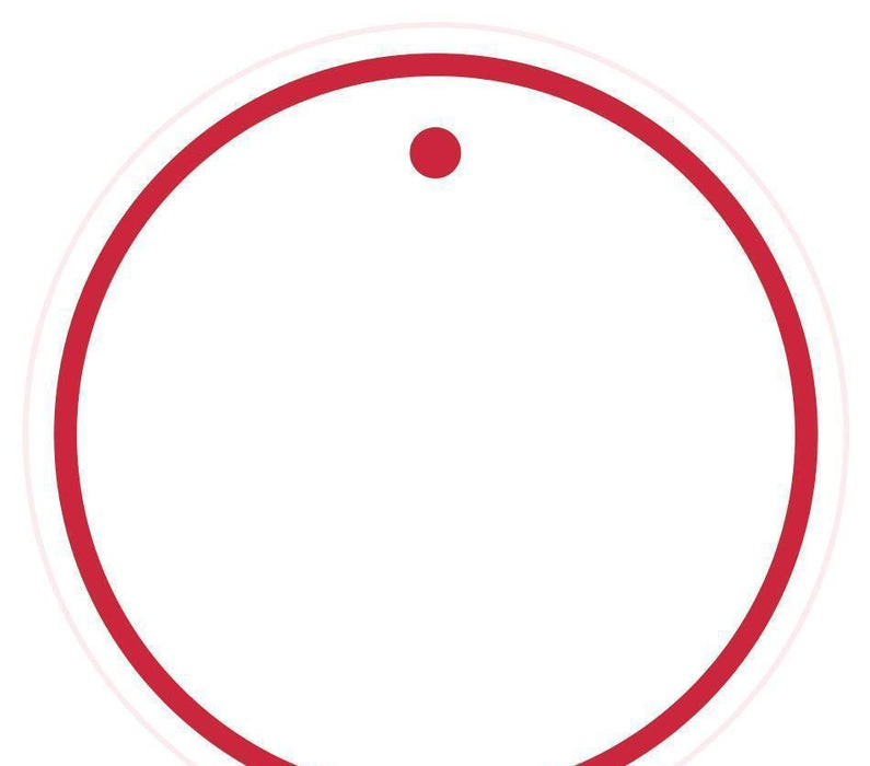 Solid Color Circle Blank Gift Tags-Set of 24-Andaz Press-Red-