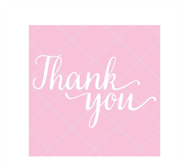 Sparkle Princess Birthday Square Gift Labels-Set of 40-Andaz Press-Thank You-