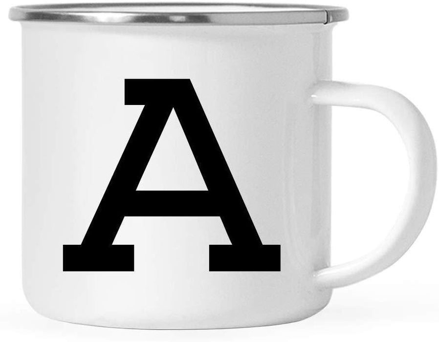 Stainless Steel Campfire Coffee Mug Gift, Camp Monogram Initial A-Set of 1-Andaz Press-