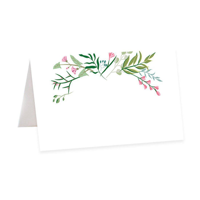 Table Tent Place Cards for Wedding Party Tables, Seating Name Place Cards, Design 2-Set of 56-Andaz Press-Botanical Leaves-
