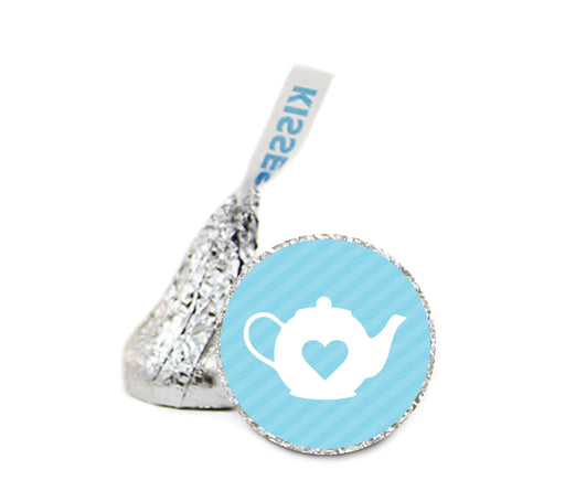 Tea Pot Hershey's Kiss Baby Shower Stickers-Set of 216-Andaz Press-Boy-