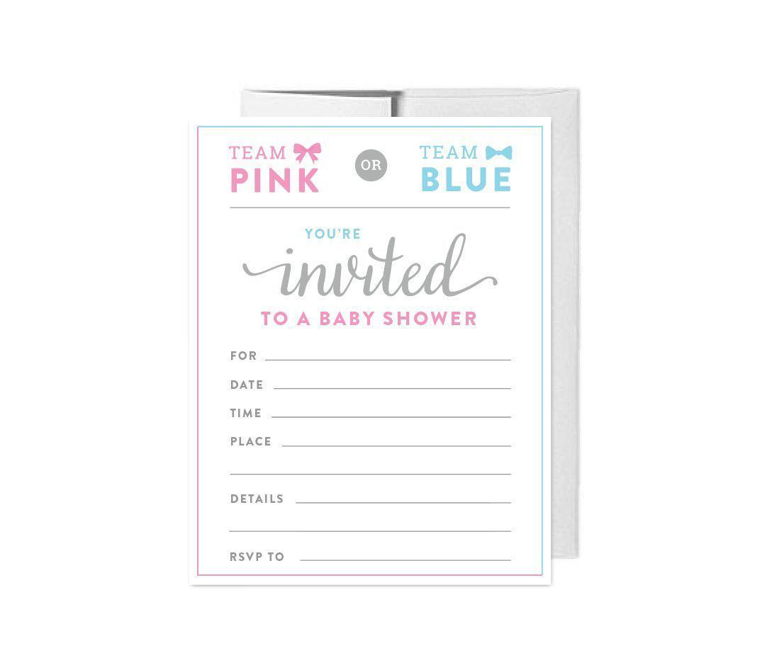 Andaz Press Team Pink Team Blue Gender Reveal Baby Shower Party, Fancy Frame Gift Tags, Thank You for Celebrating with US, 24-Pack