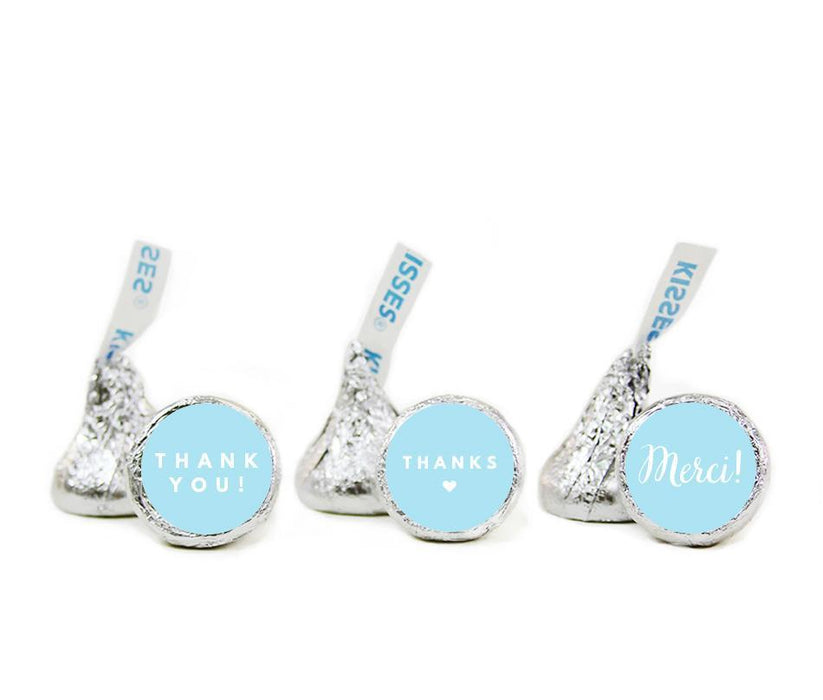 Thank You Hershey's Kisses Stickers-Set of 216-Andaz Press-Baby Blue-