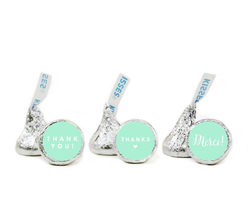 Thank You Hershey's Kisses Stickers-Set of 216-Andaz Press-Mint Green-