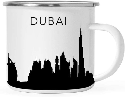 Tourist Travel Souvenir Stainless Steel Campfire Coffee Mug Gift, Dubai Skyline-Set of 1-Andaz Press-