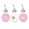 Twinkle Twinkle Little Star Pink Baby Shower Chocolate Drop Label Stickers Trio-Set of 216-Andaz Press-