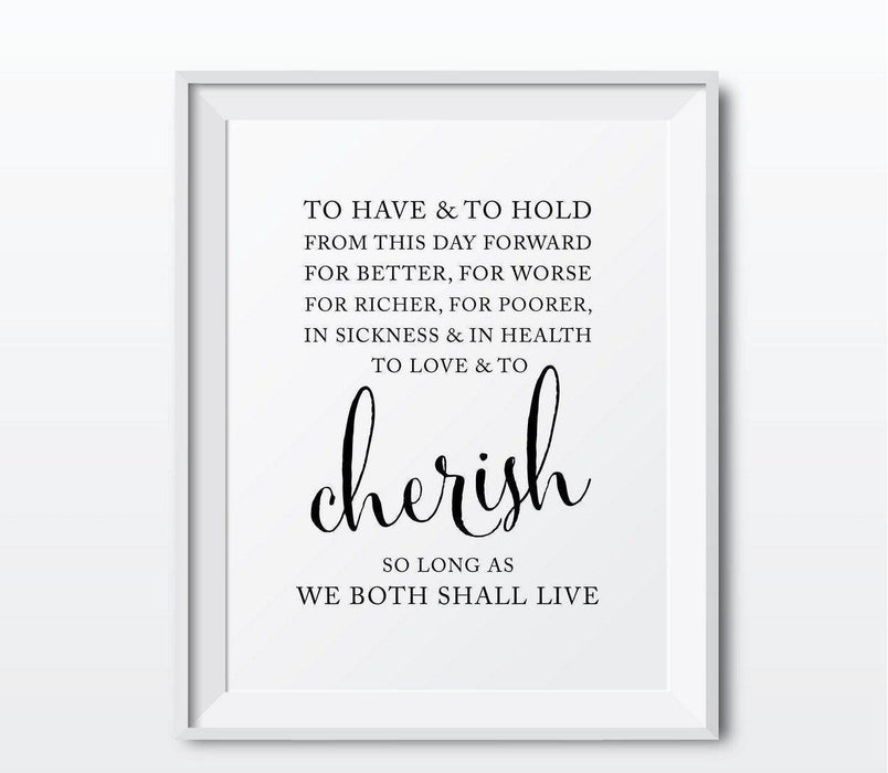 Wedding Love Quote Wall Art Prints, Modern Black and White-Set of 1-Andaz Press-Every heart sings a song...Plato-