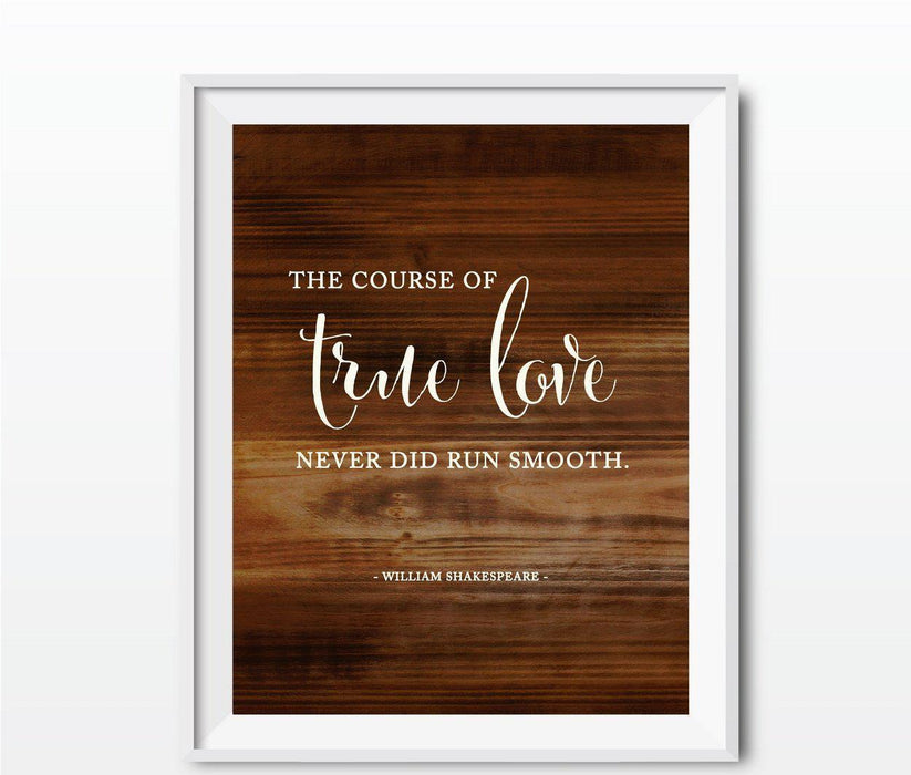 Wedding Love Quote Wall Art, Rustic Wood Poster Prints-Set of 1-Andaz Press-Every heart sings a song...Plato-