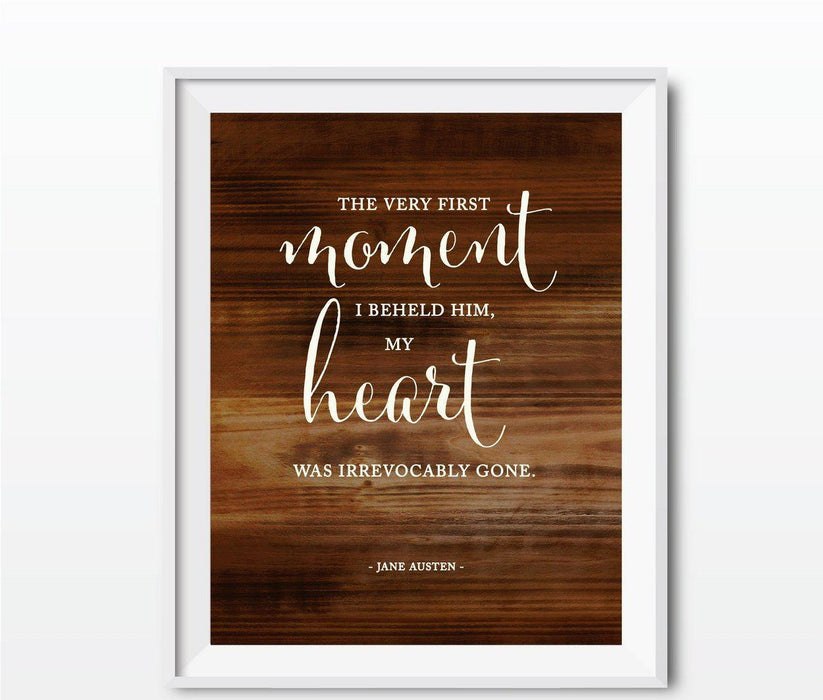 Wedding Love Quote Wall Art, Rustic Wood Poster Prints-Set of 1-Andaz Press-Every heart sings a song...Plato-