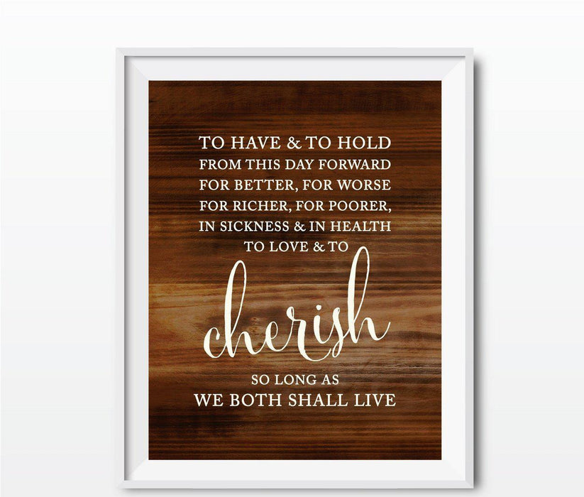 Wedding Love Quote Wall Art, Rustic Wood Poster Prints-Set of 1-Andaz Press-Every heart sings a song...Plato-