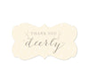 Woodland Deer Wedding Fancy Frame Label Stickers, Thank You Deerly-Set of 36-Andaz Press-