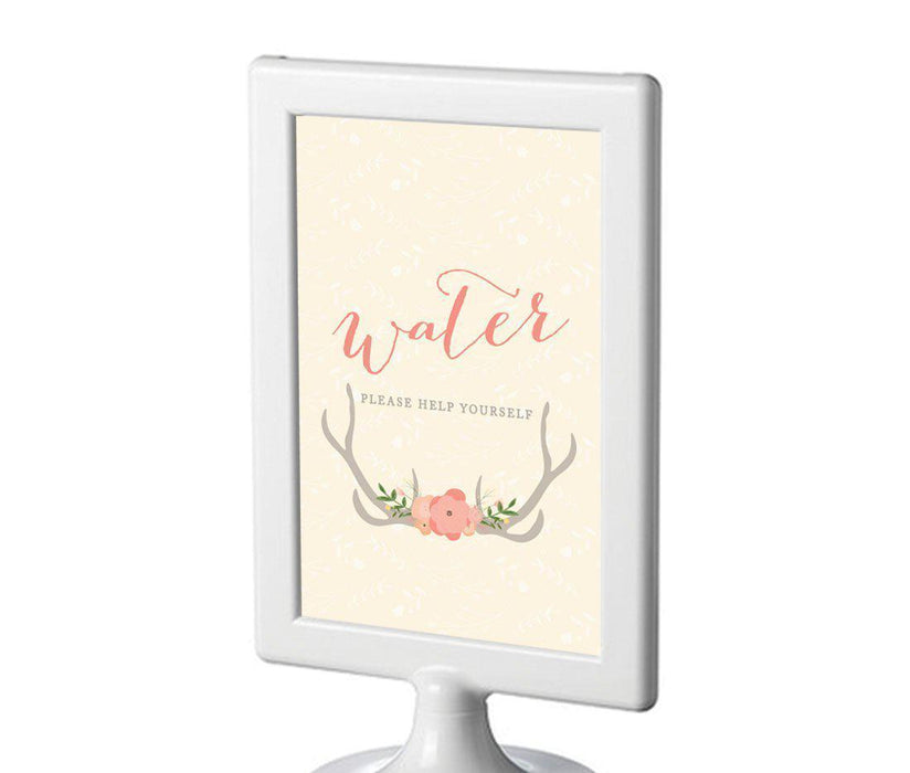 Woodland Deer Wedding Framed Party Signs-Set of 1-Andaz Press-Water-