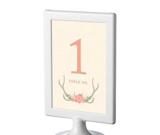 Woodland Deer Wedding Framed Table Numbers-Set of 8-Andaz Press-1-8-