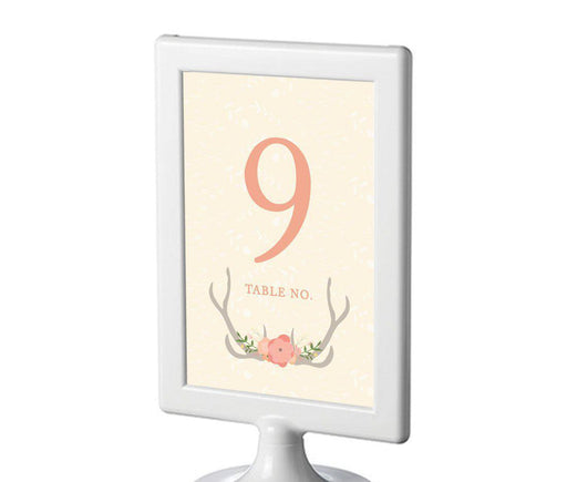 Woodland Deer Wedding Framed Table Numbers-Set of 8-Andaz Press-9-16-