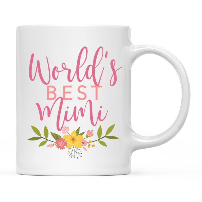 World's Best Pink Floral Design Ceramic Coffee Mug-Set of 1-Andaz Press-Mimi-