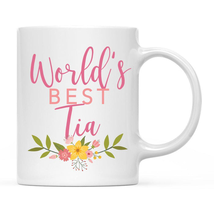 World's Best Pink Floral Design Ceramic Coffee Mug-Set of 1-Andaz Press-Tia-