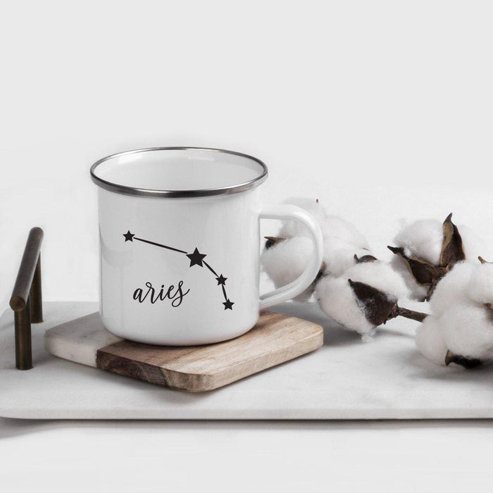 Zodiac Minimal Black Campfire Mug-Set of 1-Andaz Press-Aries-