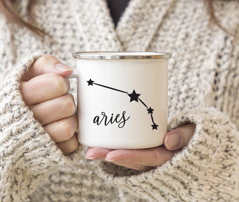 Zodiac Minimal Black Campfire Mug-Set of 1-Andaz Press-Aries-