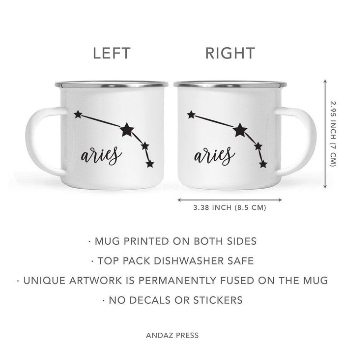 Zodiac Minimal Black Campfire Mug-Set of 1-Andaz Press-Aries-