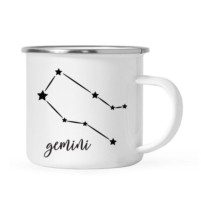 Zodiac Minimal Black Campfire Mug-Set of 1-Andaz Press-Gemini-